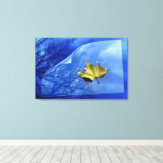 Herfst naar winter canvas afdruk (Insitu (Houten vloer))