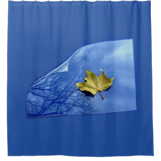 Herfst naar winter douchegordijn (Voorkant)