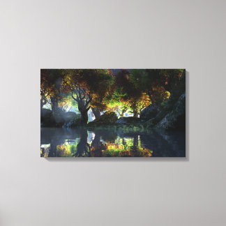 Herfst (nacht) canvas afdruk