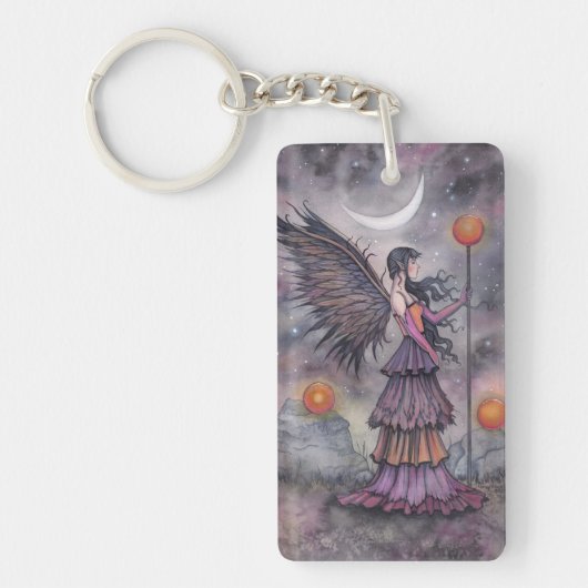 Herfst Nacht Fee Kunst van Molly Harrison Sleutelhanger (Voorkant)
