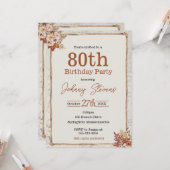  Herfst najaar 80e Kaart van de Birthday Party (Voorkant / Achterkant in situ)