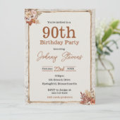  Herfst najaar 90e Kaart van de Birthday Party (Staand voorkant)