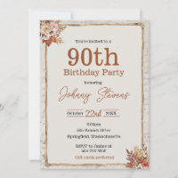 Herfst najaar 90e Kaart van de Birthday Party