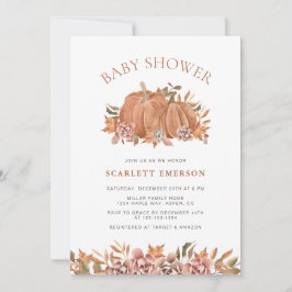 Herfst najaar Baby shower Kaart