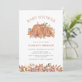 Herfst najaar Baby shower Kaart (Staand voorkant)