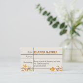 Herfst Najaar Baby shower Sprinkle Diaper Raffle Informatiekaartje (Staand voorkant)