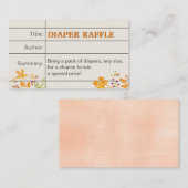 Herfst Najaar Baby shower Sprinkle Diaper Raffle Informatiekaartje (Voorkant / Achterkant)