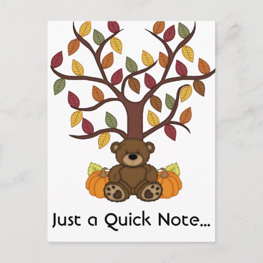 Herfst najaar Beer ontwerp Briefkaart (Voorkant)
