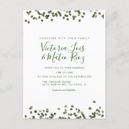 Herfst najaar bijtende trouwerij briefkaart