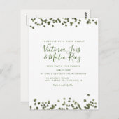 Herfst najaar bijtende trouwerij briefkaart (Voorkant / Achterkant)