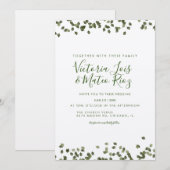 Herfst najaar bijtende trouwerij kaart (Voorkant / Achterkant)