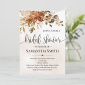 Herfst najaar Eucalyptus Vrijgezellenfeest Wedding Kaart (Staand voorkant)