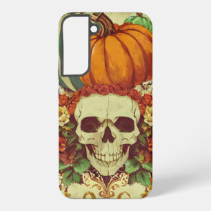 Herfst/najaar/Halloween/pompoen/skelet Samsung Galaxy Hoesje