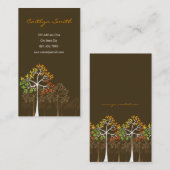 Herfst najaar kleurrijke gekleurde bomen Moderne N Visitekaartje (Voorkant / Achterkant)
