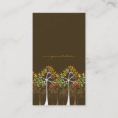 Herfst najaar kleurrijke gekleurde bomen Moderne N Visitekaartje (Achterkant)