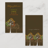 Herfst najaar kleurrijke gekleurde bomen Moderne N Visitekaartje (Voorkant / Achterkant)