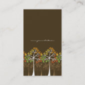 Herfst najaar kleurrijke gekleurde bomen Moderne N Visitekaartje (Achterkant)
