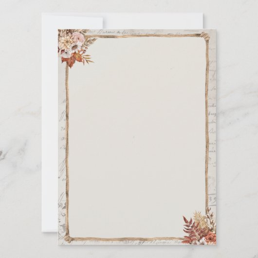  Herfst najaar olievlek Birthday Party Kaart (Achterkant)