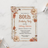  Herfst najaar olievlek Birthday Party Kaart (Voorkant / Achterkant in situ)