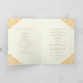 Herfst najaar oranje blad bruin monogram kunstbrui programma (Binnen)