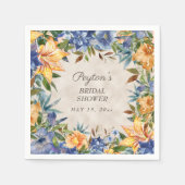 Herfst najaar Oranje blauw Vrijgezellenfeest Servet (Voorkant)