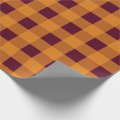 Herfst najaar Oranje Burgundy Pset Pattern Cadeaupapier (Hoek)