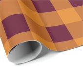 Herfst najaar Oranje Burgundy Pset Pattern Cadeaupapier (Rol Hoek)