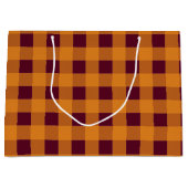 Herfst najaar Oranje Burgundy Pset Pattern Groot Cadeauzakje (Voorkant)