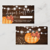 Herfst najaar pompoenstring licht luidole raffinag visitekaartje (Voorkant / Achterkant)