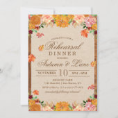 Herfst najaar Rustic Rehearsal Dinner Uitnodiging (Voorkant)