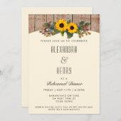 Herfst najaar Rustic Rehearsal Dinner Uitnodiging (Voorkant / Achterkant)