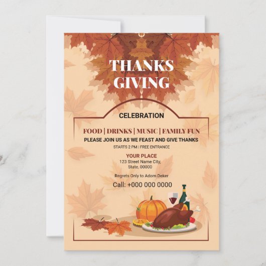 Herfst/najaar Sjabloon brochure Kaart (Voorkant)