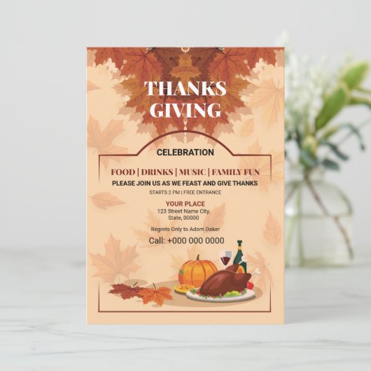 Herfst/najaar Sjabloon brochure Kaart (Staand voorkant)