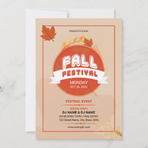 Herfst/najaar Sjabloon brochure Kaart