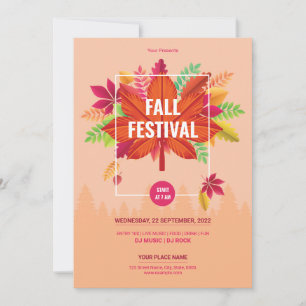 Herfst/najaar Sjabloon brochure Kaart