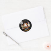 Herfst najaar Thanksgiving Cute Cat Halloween Ronde Sticker (Envelop)