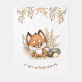 Herfst najaar Thanksgiving Cute fox Fleece Blanket Deken