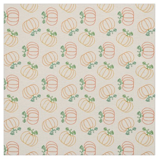 Herfst najaar Thanksgiving Cute Pumpkins Pattern Stof (Swatch)