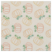 Herfst najaar Thanksgiving Cute Pumpkins Pattern Stof (Close Up)