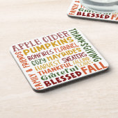 Herfst najaar Thanksgiving wintervakantieverblijve Bier Onderzetter (Linkerzijde)