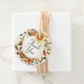 Herfst najaar Thanksgiving Zonnebloem Dank u wel Bedankjes Labels (In situ)