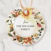 Herfst najaar Thanksgiving Zonnebloem Dank u wel Bedankjes Labels (Achterkant)