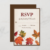 Herfst Najaar Vallende Bladeren Antwoord (Voorkant / Achterkant)