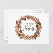 herfst najaar waterverf baard briefkaart (Voorkant / Achterkant)