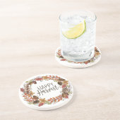 herfst najaar waterverf baard zandsteen onderzetter (Zijkant)