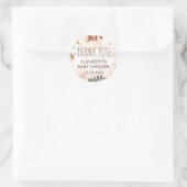 Herfst najaar Waterverf Baby shower najaar Ronde Sticker (Tas)