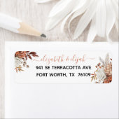 Herfst najaar Waterverf Floral Wedding Label (Insitu)