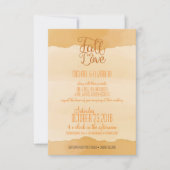 Herfst najaar Waterverf huwelijksuitnodiging Kaart (Voorkant)