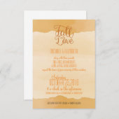 Herfst najaar Waterverf huwelijksuitnodiging Kaart (Voorkant / Achterkant)