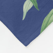 Herfst najaar Waterverf Sinaasappel Floral Blue Fleece Deken (Hoek)